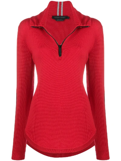 Canada Goose High-neck Knit Jumper In Red