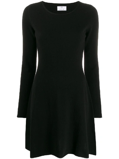 Allude Knitted Mini Dress In 黑色