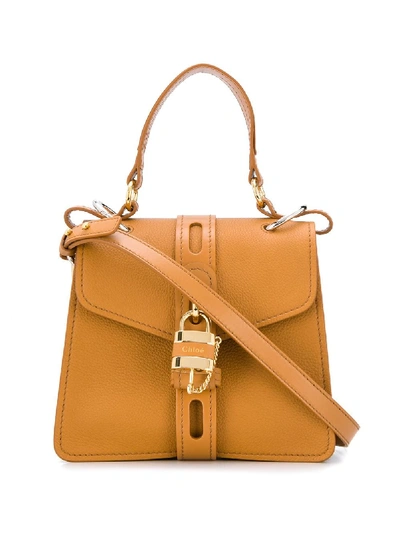 Chloé Small Aby Day Tote Bag In 棕色