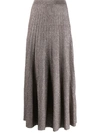 JOSEPH GLITTER-EFFECT PLEATED SKIRT