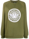 Balmain Medallion Logo Sweatshirt In Green