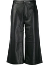 FRAME CROPPED WIDE LEG TROUSERS
