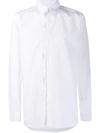 Givenchy Paris Embroidered Classic Fit Cotton Poplin Button-down Shirt In White