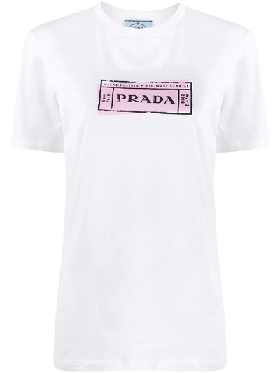 Prada Logo-print T-shirt In 白色