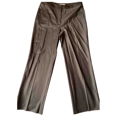 Pre-owned Gerard Darel Wool Trousers In Brown