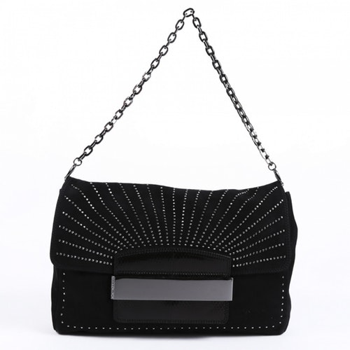 Pre-Owned Jimmy Choo \n Black Suede Handbag | ModeSens