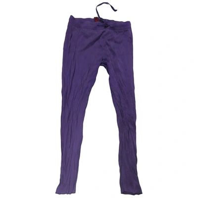 Pre-owned Cycle Silk Trousers In Purple