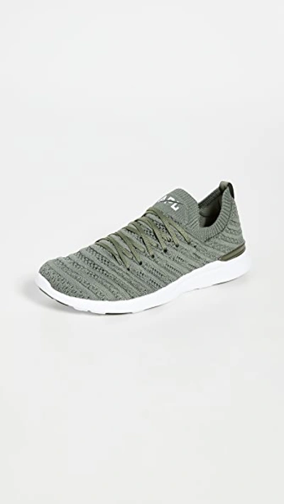 Apl Athletic Propulsion Labs Techloom Wave Trainers In Fatigue/white