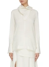 3.1 Phillip Lim Removable Scarf Long-sleeved Blouse In White