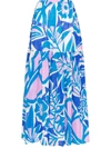 EMILIO PUCCI FLORAL PRINT TIERED MAXI SKIRT