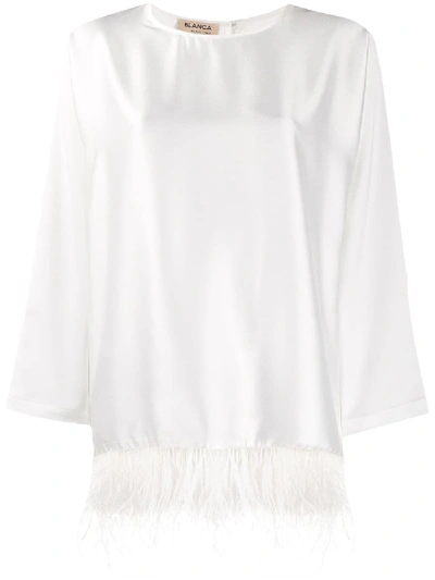 Blanca Shift Fit Blouse In White