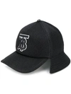 Burberry Embroidered Monogram Baseball Cap In Schwarz