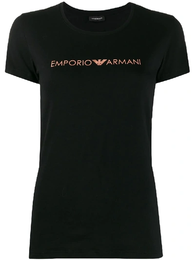 Emporio Armani Logo Printed T In Black