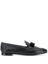 Ferragamo Vara Bow Loafers In Black