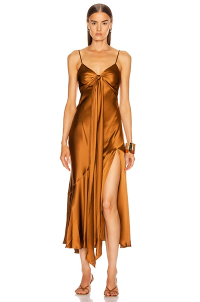 Nicholas Sabine Dress In Bronze