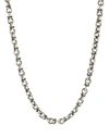 JOHN VARVATOS Plain Double Round Silver Chain