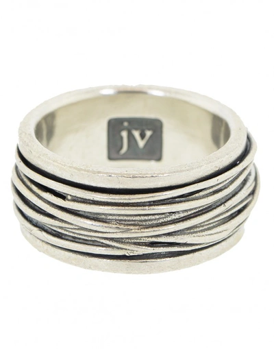 John Varvatos Sterling Silver Wide Woven Ring