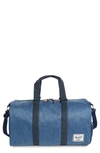 Herschel Supply Co Novel Duffel Bag - Blue In Faded Denim/ Indigo Denim