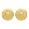 VERSACE GOLD TRIBUTE COIN EARRINGS