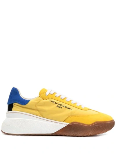 Stella Mccartney Loop Trainers In Yellow Tech/synthetic In Multicolor