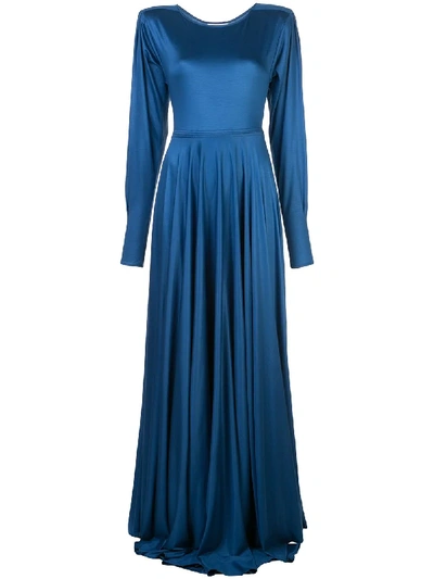 Lemaire Silky Long Dress In 蓝色