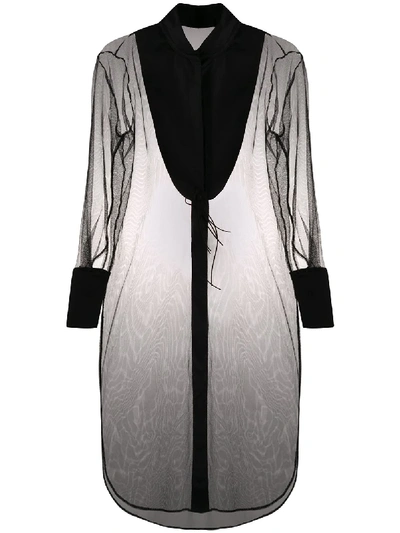 Alchemy Sheer Overcoat In Black