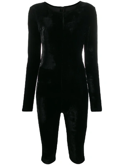 Alchemy Fitted Long Sleeve Playsuit In Black