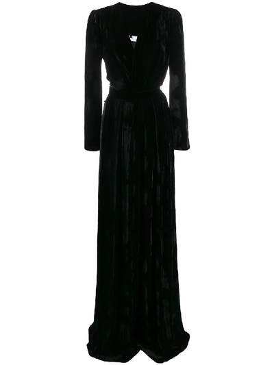 Alchemy V-neck Floor Length Dress In 黑色