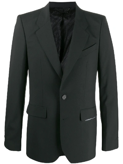 Givenchy Label Patch Fitted Blazer In Black