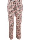 PRADA FLORAL PATTERN CROPPED TROUSERS