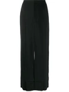 Mm6 Maison Margiela High-waist Front Slit Skirt In Black