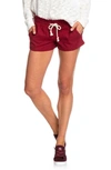 Roxy 'oceanside' Linen Blend Shorts In Rhubarb