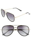 QUAY ALL IN 52MM MINI AVIATOR SUNGLASSES,ALL IN MINI