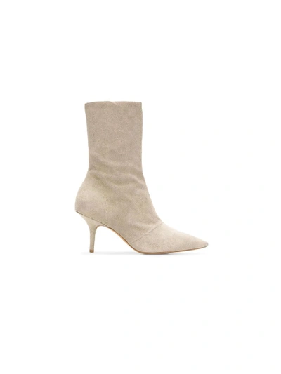 Yeezy Stretch Canvas Ankle Boots In Neutrals