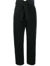 PINKO BLACK COTTON trousers,1N12HMY646Z99