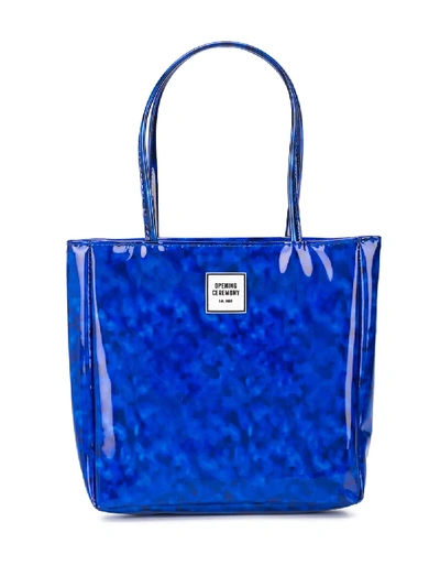 Opening Ceremony Mini Printed North-south Tote In Blue