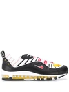 Nike Men's Air Max 98 Low-top Sneakers In Black/ Crimson-white