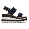 STELLA MCCARTNEY NAVY PLATFORM SPORTY SANDALS