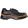 PRADA MEN'S CLASSIC LEATHER LACE UP LACED FORMAL SHOES DERBY,2EE314_LO9_F0TC7 43