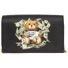 MOSCHINO WOMEN'S WALLET COIN CASE HOLDER PURSE CARD BIFOLD  DOLLAR TEDDY BEAR,A815082103555