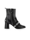 LOVE MOSCHINO BLACK LEATHER LOGO ANKLE BOOT,11128540