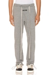 Fear Of God Slim-fit Tapered Belted Mélange Loopback Cotton-blend Jersey Sweatpants In Gray