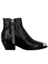 LE SILLA BLACK LEATHER ANKLE BOOTS,11132056