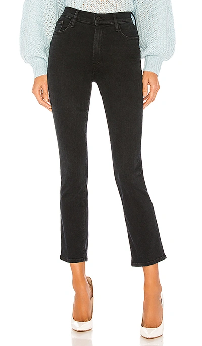 Mother The Insider High Waist Ankle Bootcut Jeans In Blackbird