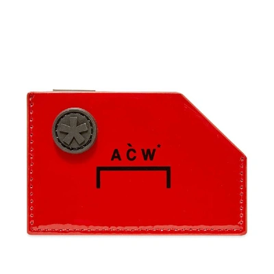 A-cold-wall* Die Cut Patent Card Holder In Red