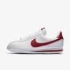 Nike Cortez Basic Shoe In White,gym Red
