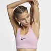 Nike Swoosh Women's Medium Support Sports Bra In Pink Rise