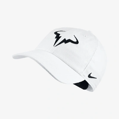 Nike Court Aerobill Rafa Heritage86 Tennis Hat In White
