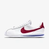 Nike White Cortez Leather Sneakers In Multi
