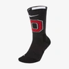 Nike College Elite (ohio State) Basketball Crew Socks In Black